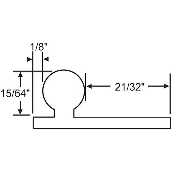 Strybuc Glass Door Track Extrusion 16-217-8 - main